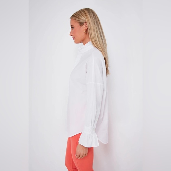 ALEX MILL Women's Easy Ruffle White Shirt Size L - Picture 3 of 13